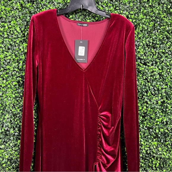 FASHION NOVA | Velvet Maxi Dress - Picture 11 of 15